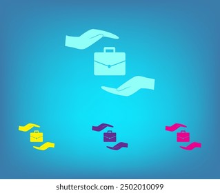 Icono de Vector de color blanco sobre un fondo gris