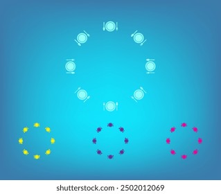 Vector icon of white color on a gray background