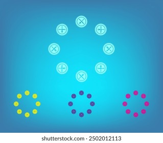 Icono de Vector de color blanco sobre un fondo gris