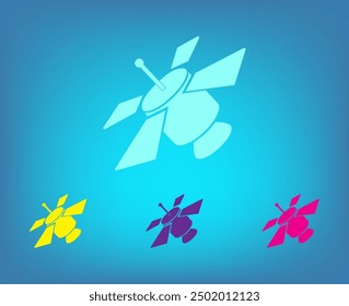 Vector icon of white color on a gray background