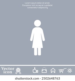 Vector icon of white color on a gray background