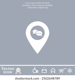 Vector icon of white color on a gray background