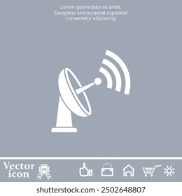 Icono de Vector de color blanco sobre un fondo gris