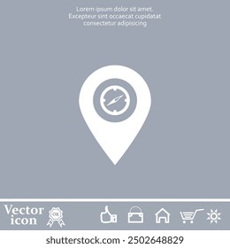Vector icon of white color on a gray background