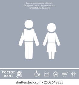 Vector icon of white color on a gray background