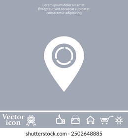 Vector icon of white color on a gray background
