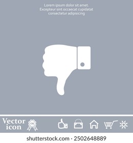 Vector icon of white color on a gray background