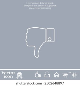 Vector icon of white color on a gray background