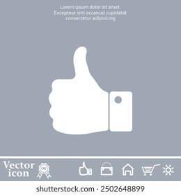 Vektorsymbol mit weißer Farbe auf grauem Hintergrund