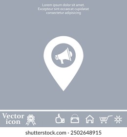 Vector icon of white color on a gray background