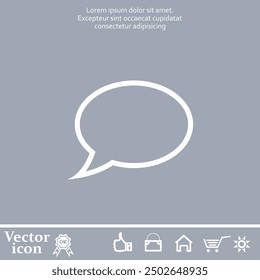 Vector icon of white color on a gray background