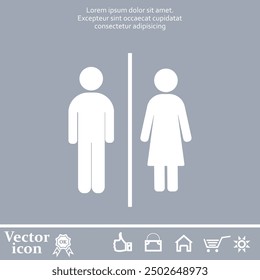 Vector icon of white color on a gray background
