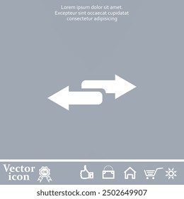 Vector icon of white color on a gray background