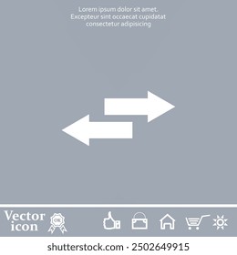 Vector icon of white color on a gray background