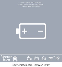 Vector icon of white color on a gray background
