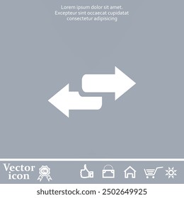 Vector icon of white color on a gray background