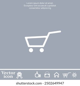 Icono de Vector de color blanco sobre un fondo gris