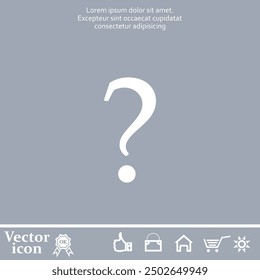 Vector icon of white color on a gray background