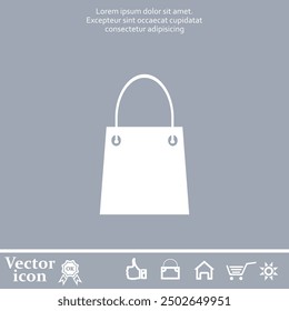 Vector icon of white color on a gray background