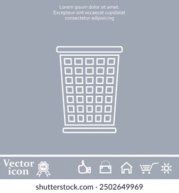 Icono de Vector de color blanco sobre un fondo gris
