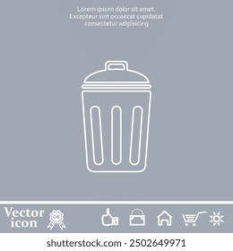 Vector icon of white color on a gray background
