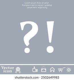 Vector icon of white color on a gray background