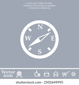 Vector icon of white color on a gray background