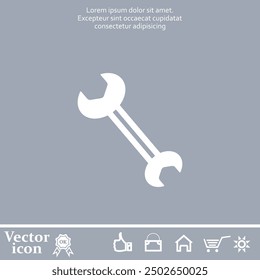 Vector icon of white color on a gray background