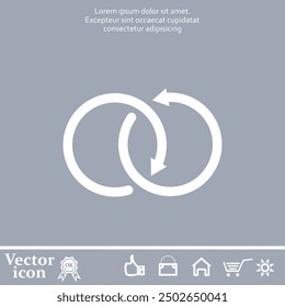 Icono de Vector de color blanco sobre un fondo gris