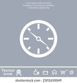 Vector icon of white color on a gray background