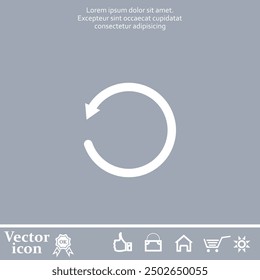 Icono de Vector de color blanco sobre un fondo gris