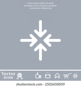 Vektorsymbol mit weißer Farbe auf grauem Hintergrund