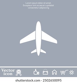 Vector icon of white color on a gray background