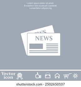 Vector icon of white color on a gray background