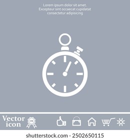 Vector icon of white color on a gray background