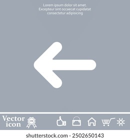 Icono de Vector de color blanco sobre un fondo gris