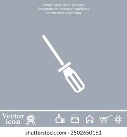 Vector icon of white color on a gray background