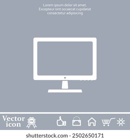 Vector icon of white color on a gray background