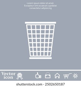 Vector icon of white color on a gray background