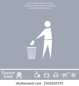 Icono de Vector de color blanco sobre un fondo gris