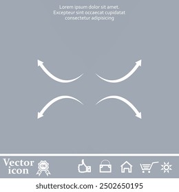 Vector icon of white color on a gray background
