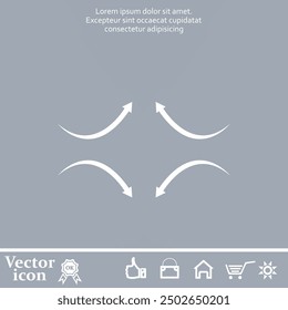 Vector icon of white color on a gray background