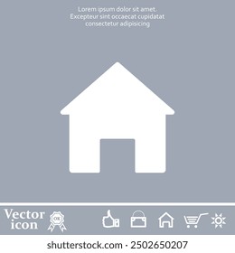 Vector icon of white color on a gray background