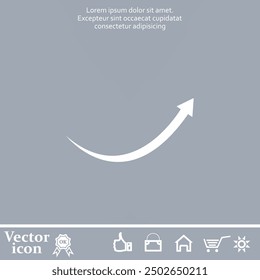 Vector icon of white color on a gray background