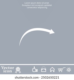 Icono de Vector de color blanco sobre un fondo gris