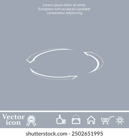 Vector icon of white color on a gray background