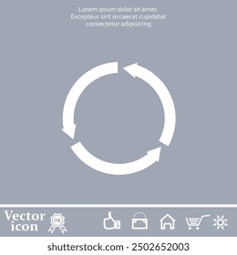 Vector icon of white color on a gray background