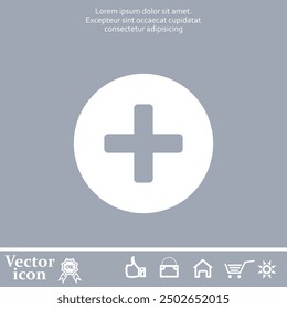 Icono de Vector de color blanco sobre un fondo gris