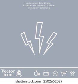 Vector icon of white color on a gray background