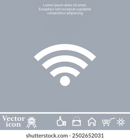 Vector icon of white color on a gray background
